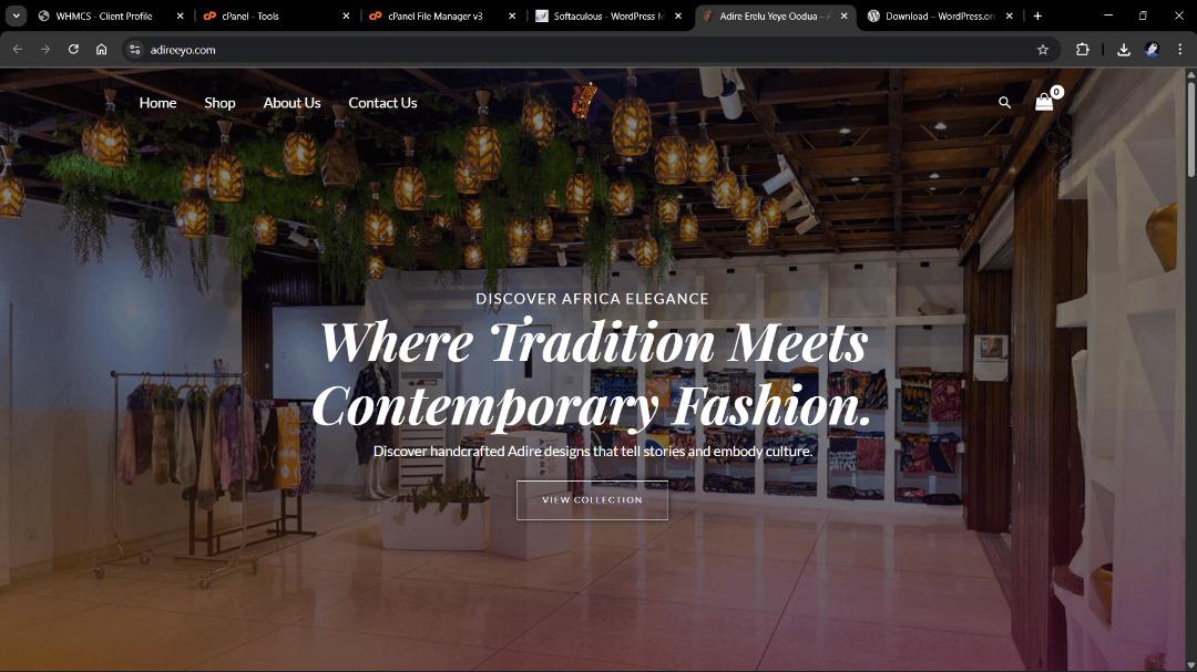 Adire eyo website designed by bammy digital