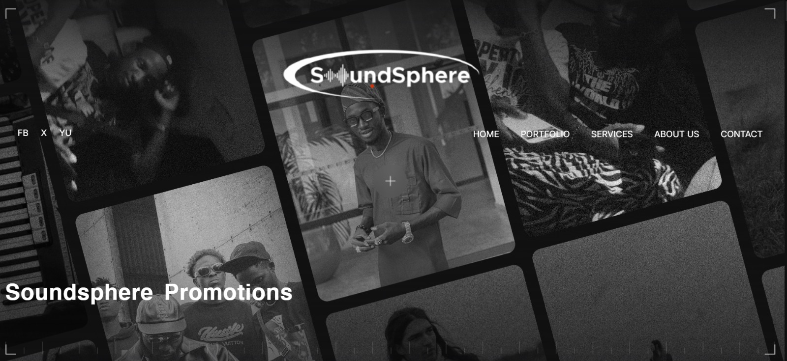a screnshot of soundsphere promotion website